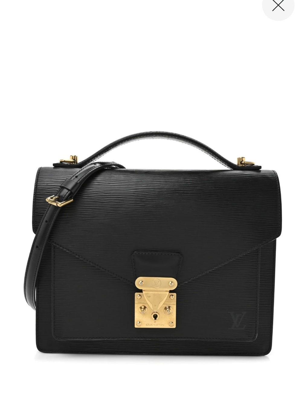 Louis Vuitton Monceau Black Epi Leather Crossbody Hand Bag- Excellent!